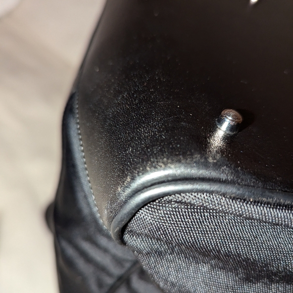 GUCCI Vintage Shoulder Tote Nylon Leather Black VGUC - Picture 4 of 11